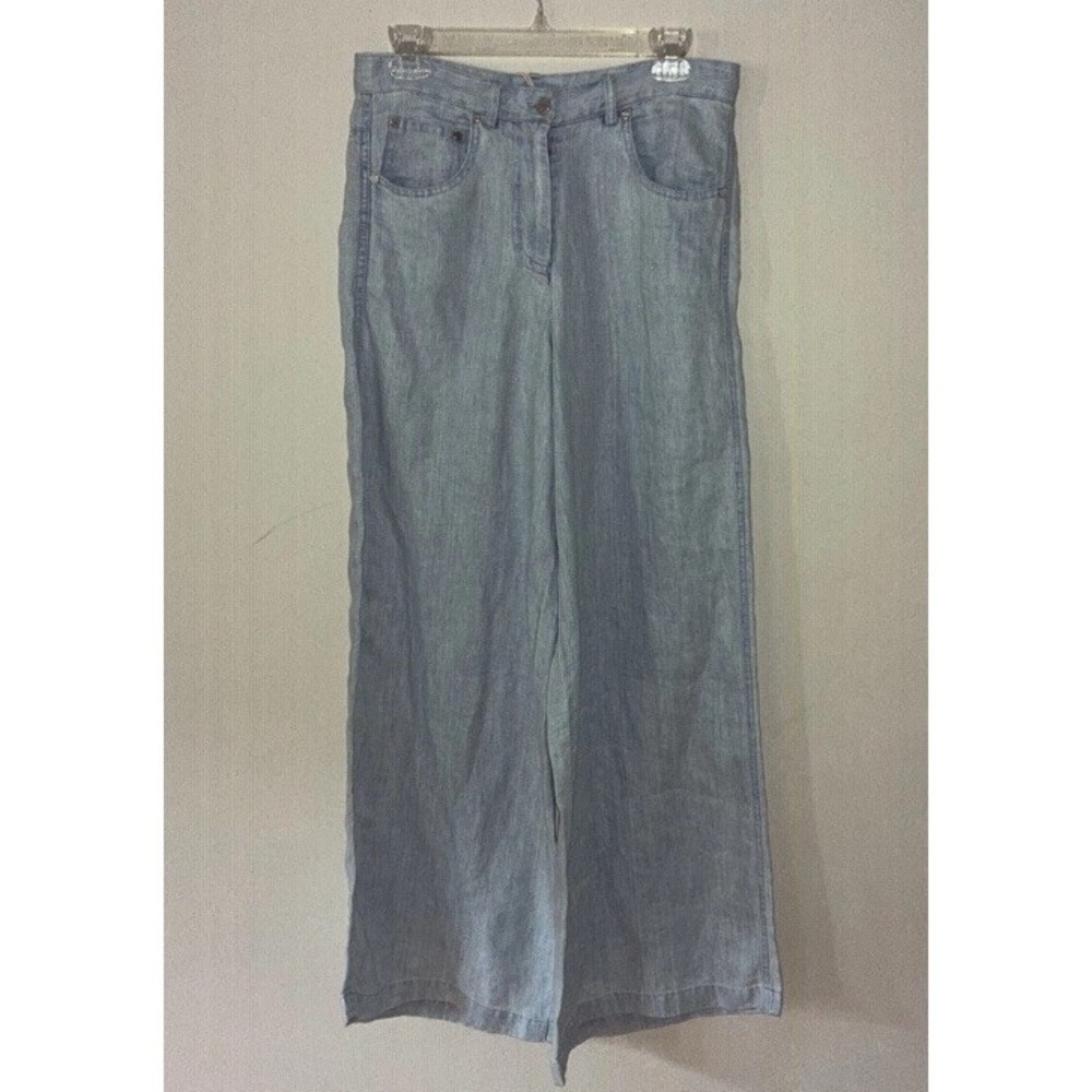 Magaschoni 100% Hemp Wide Leg Palazzo Pants NWT 6 - Picture 6 of 12